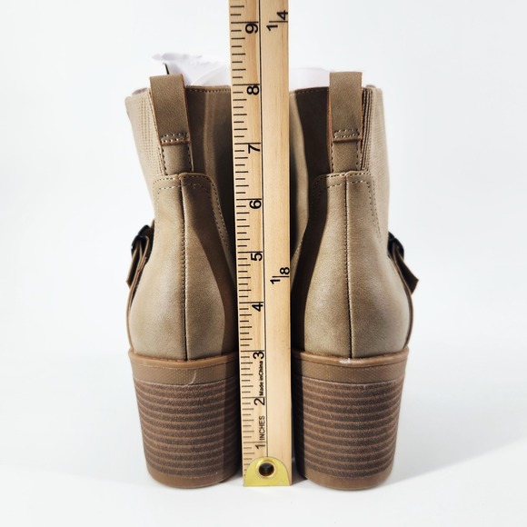 Dr Scholls Women's Size 9.5 Parker Boot Faux Leather Side Zip Chunky Heel - Picture 8 of 8